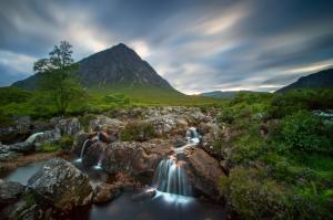 Scotland, mountain, waterfall wallpaper thumb