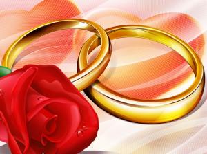 Wedding Rings And Flower  For Desktop wallpaper thumb