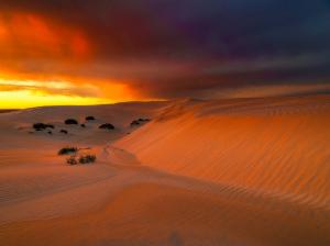 Australian, desert, sand, sunset, clouds wallpaper thumb