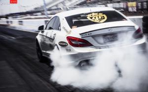 Mercedes AMG CLS63 Burnout Smoke HD wallpaper thumb