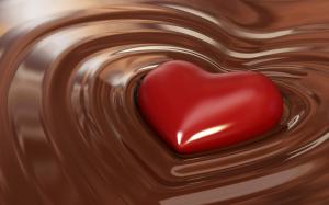 Sweet heart-shaped chocolate wallpaper thumb
