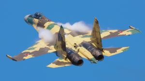 Su-35 fighter flight wallpaper thumb
