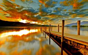 Sunset Clouds In Reflection wallpaper thumb