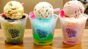 Colorful shaved ice, cream ball, dessert, summer cold drinks wallpaper thumb