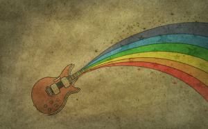 Rainbow Guitar HD wallpaper thumb