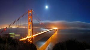 San Francisco Golden Bridge at sunset wallpaper thumb