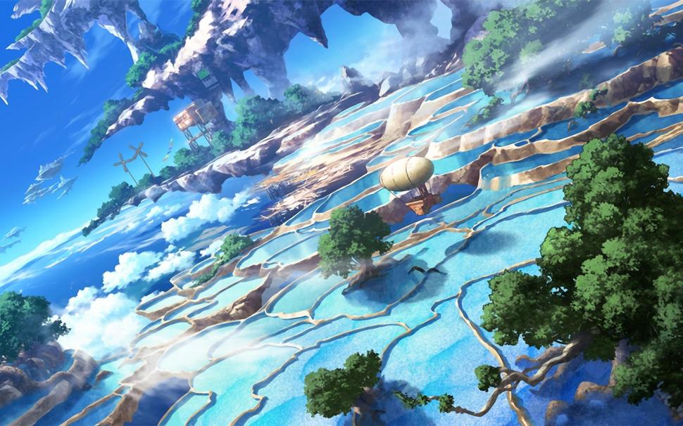 Blue Fantasy World wallpaper,Anime / Animated HD wallpaper,1920x1200 wallpaper