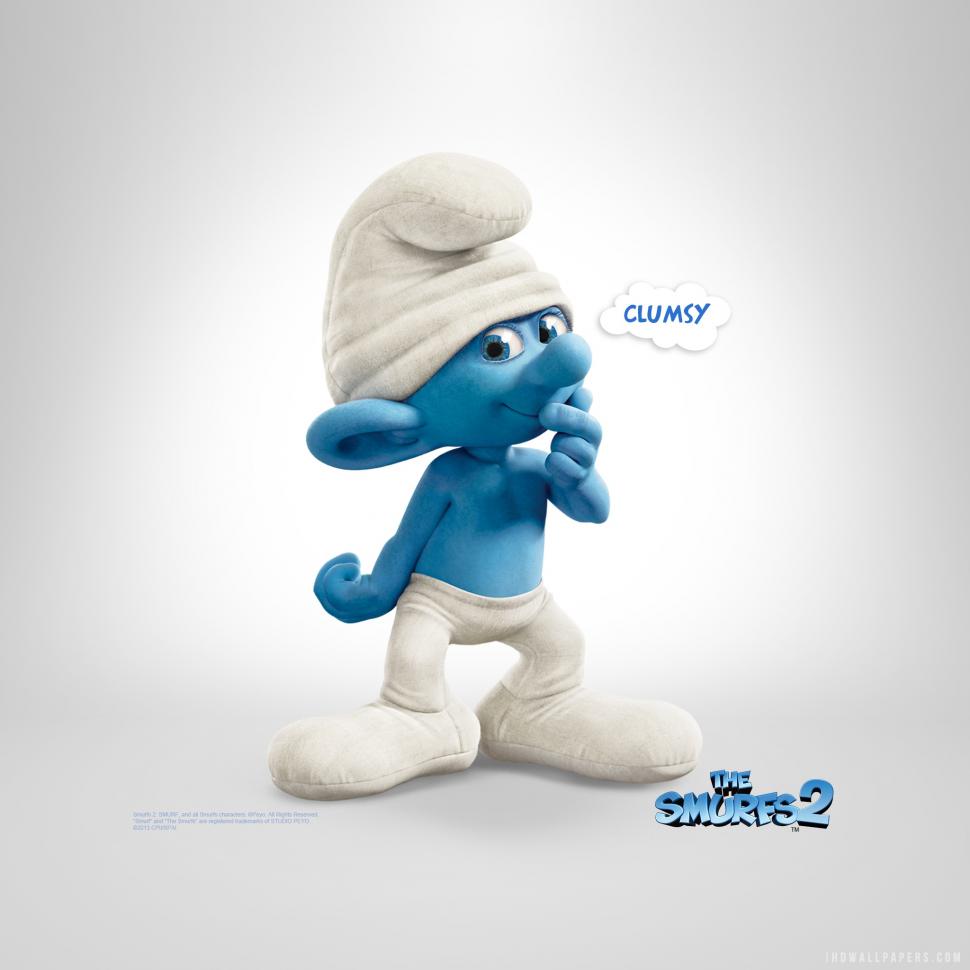Clumsy in The Smurfs 2 wallpaper,smurfs HD wallpaper,clumsy HD wallpaper,2048x2048 wallpaper