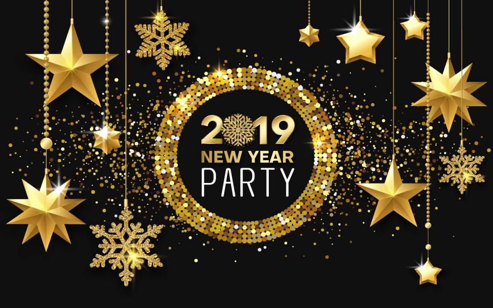 New Year Party Gold 2019 wallpaper,New Year HD wallpaper,1920x1200 wallpaper