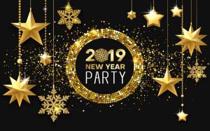 New Year Party Gold 2019 wallpaper thumb