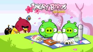 angry birds seasons, angry birds, birds, pigs, eggs, picnic wallpaper thumb