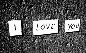 Simple I Love You Paper Words wallpaper thumb