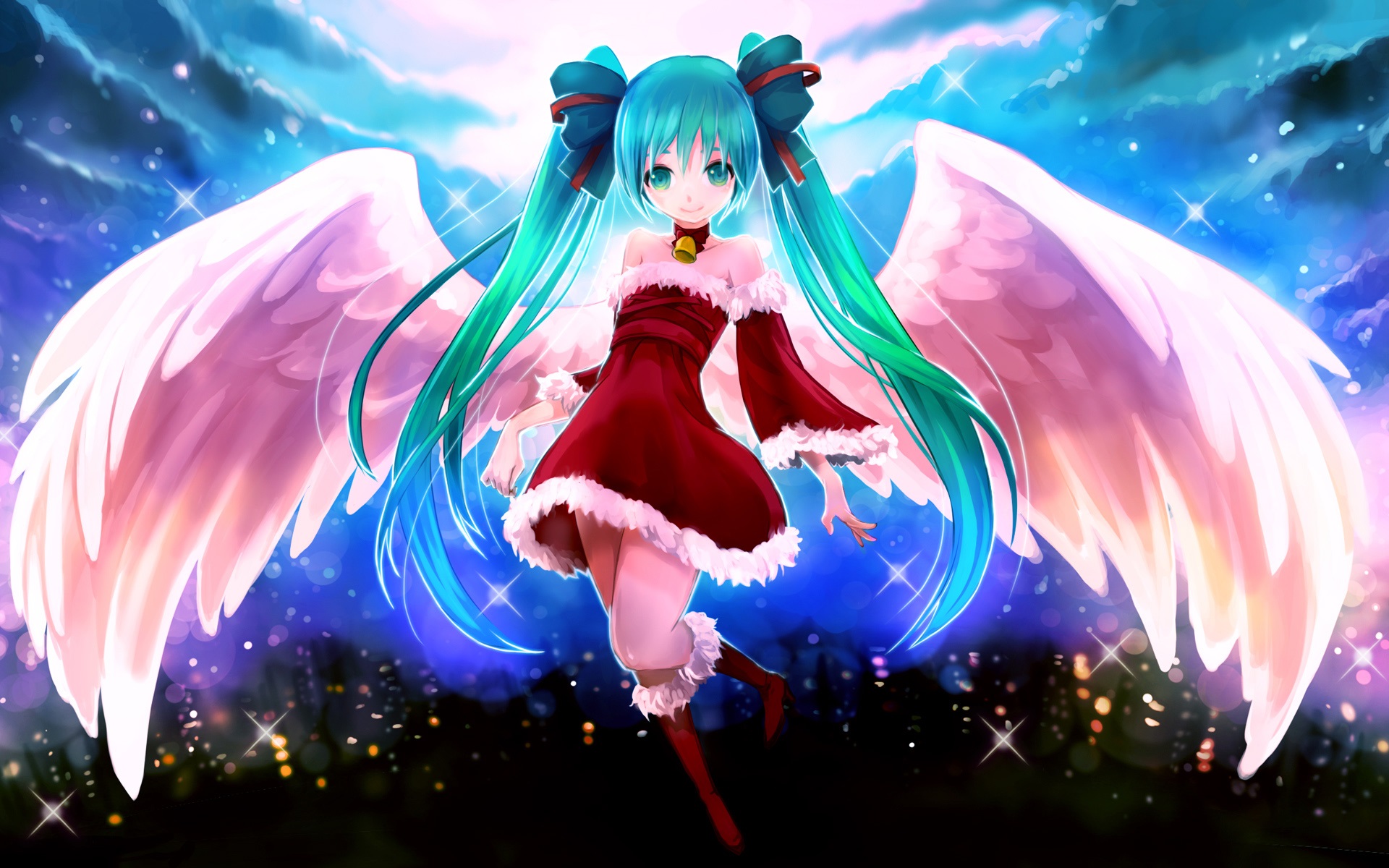 Anime girl, blue hair, wings wallpaper | anime | Wallpaper Better