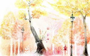 Lovely, Digital Art, Illustration, Trees wallpaper thumb