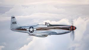 aircraft, North American P-51 Mustang, clouds, pilot, sky wallpaper thumb