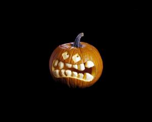 halloween, pumpkin, jacks lantern, attribute, physiognomy, black background wallpaper thumb