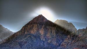 HDR Mountains Sunlight HD wallpaper thumb