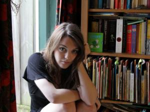 imogen dyer, girl, model, library, books wallpaper thumb