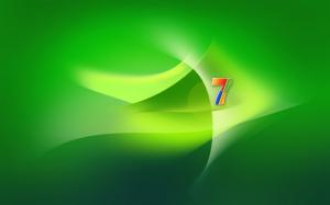 Windows 7 green space wallpaper thumb