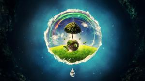 Creative picture, tree in the circle wallpaper thumb