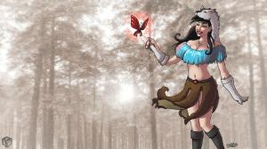 Tibia, PC Gaming, RPG, Creature, Drawing, Women, Druids, Butterfly wallpaper thumb