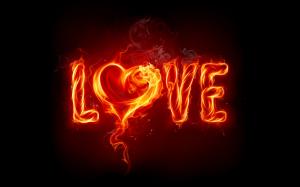 Love Heart Fire Flame HD wallpaper thumb