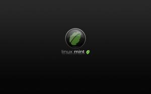 Linux, Linux Mint, GNU, Black Background wallpaper thumb
