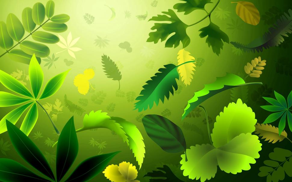 Leaves wallpaper | 3d and abstract | Wallpaper Better