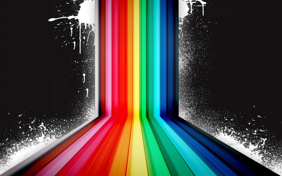 Dark Rainbow Vector HD wallpaper,abstract wallpaper,dark wallpaper,3d wallpaper,rainbow wallpaper,vector wallpaper,1680x1050 wallpaper