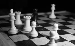 Black and white chess wallpaper thumb