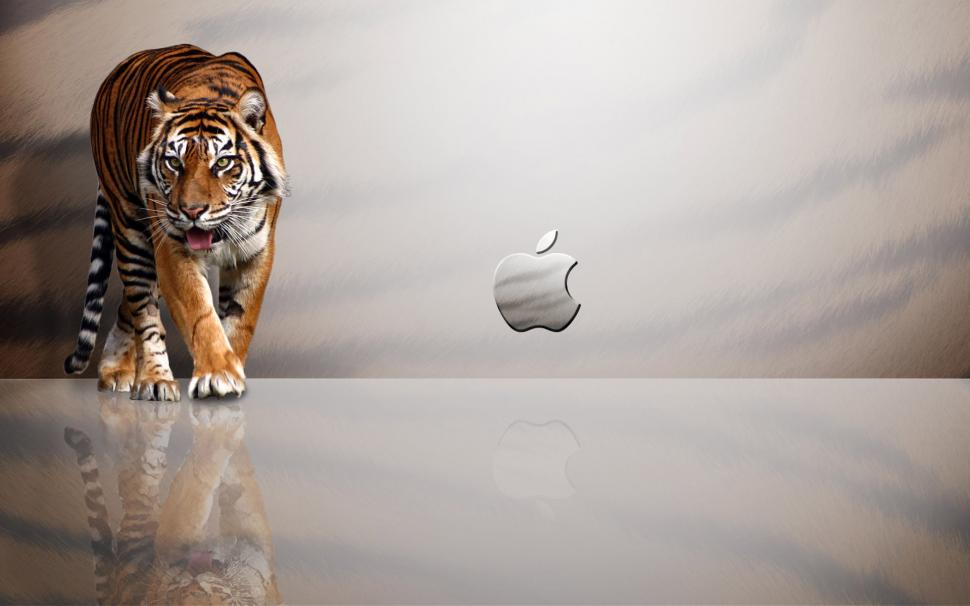 Tiger Apple wallpaper | brands and logos | Wallpaper Better