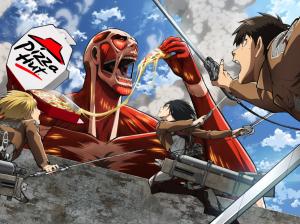 Attack on Titan Anime Giant Sword Pizza Pizza Hut HD wallpaper thumb