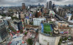 Tokyo, Japan, metropolis, houses, roofs, city at dusk wallpaper thumb