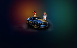 Mustang & Girls HD wallpaper thumb