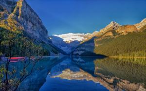 Lake Louise, Banff National Park, Alberta, Canada, mountains, water reflection wallpaper thumb