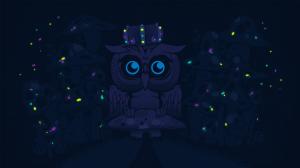 Owl Abstract Mushrooms Psychedelic HD wallpaper thumb