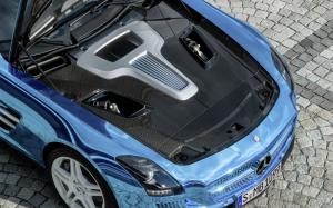 Mercedes SLS Gullwing AMG Engine Carbon Fiber HD wallpaper thumb