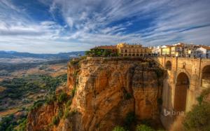 City, Old Building, Spain, Cliff, Landscape, Nature, Photography wallpaper thumb