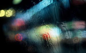 Rain, Window, Lights, Water on Glass wallpaper thumb