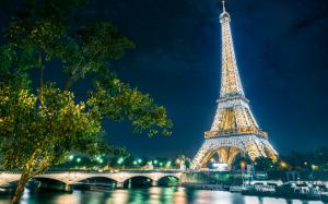 Paris, The Eiffel Tower, city, night, lights wallpaper thumb