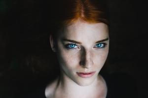 Women, Model, Portrait, Face, Redhead, Blue Eyes wallpaper thumb