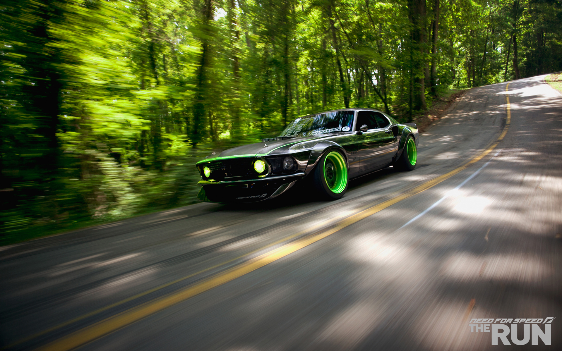 Classic Car Classic Ford Mustang Trees Road Motion Blur Hd Wallpaper Cars Wallpaper Better
