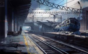 Armageddon, abandoned train station, creative pictures wallpaper thumb