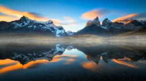 South America, Chile, Patagonia, Andes mountains, lake, water reflection wallpaper thumb