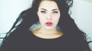 lips black hair women face filter wallpaper thumb