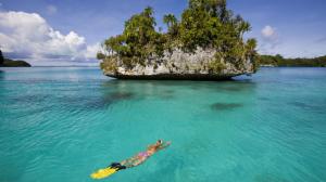 Snorkel Swim Tropical Island Ocean HD wallpaper thumb