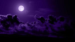 Full Moon Purple Sky wallpaper thumb