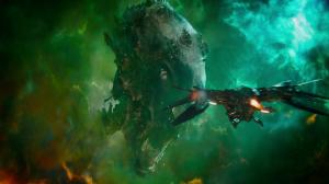 Guardians of the Galaxy Marvel Spaceship Green HD wallpaper thumb