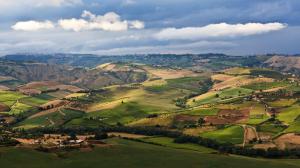 Aerial View Of The Fields Around Abruzzo wallpaper thumb