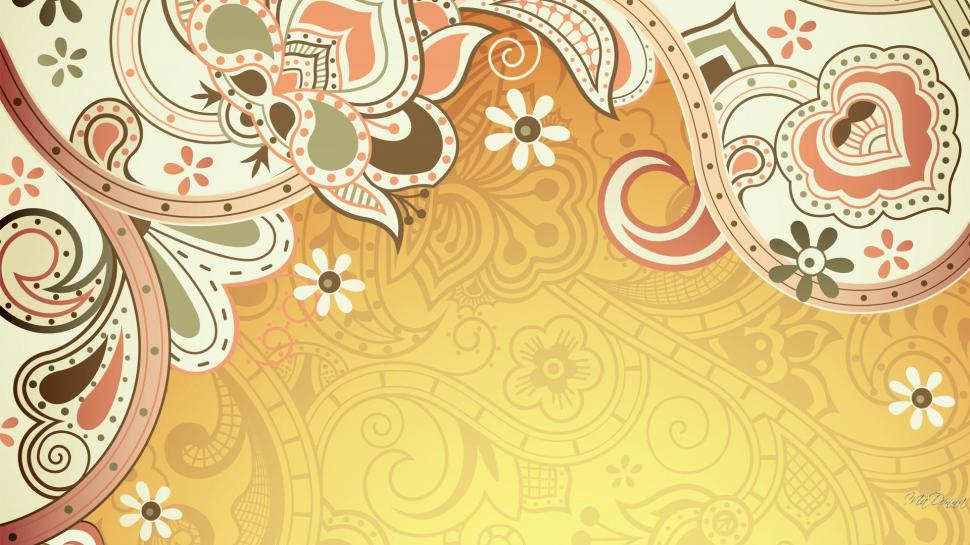 Baroque Floral wallpaper,hearts HD wallpaper,brown HD wallpaper,golden HD wallpaper,flowers HD wallpaper,vintage HD wallpaper,elaborate HD wallpaper,floral HD wallpaper,intricate HD wallpaper,swirls HD wallpaper,gold HD wallpaper,byzatine HD wallpaper,1920x1080 wallpaper